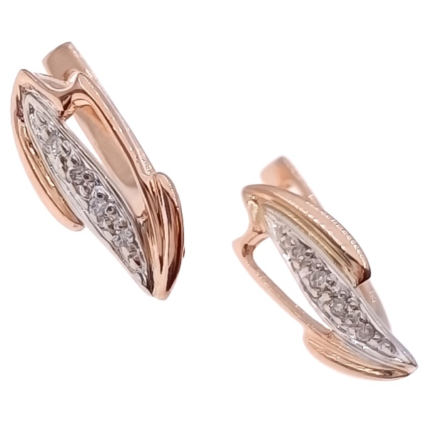 Серьги из золота 585 пробы с бриллиантами