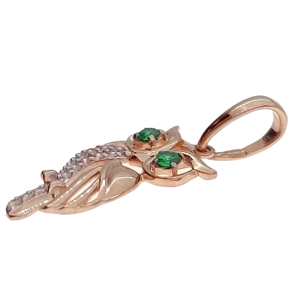 Подвеска из золота 585 пробы с фианитом