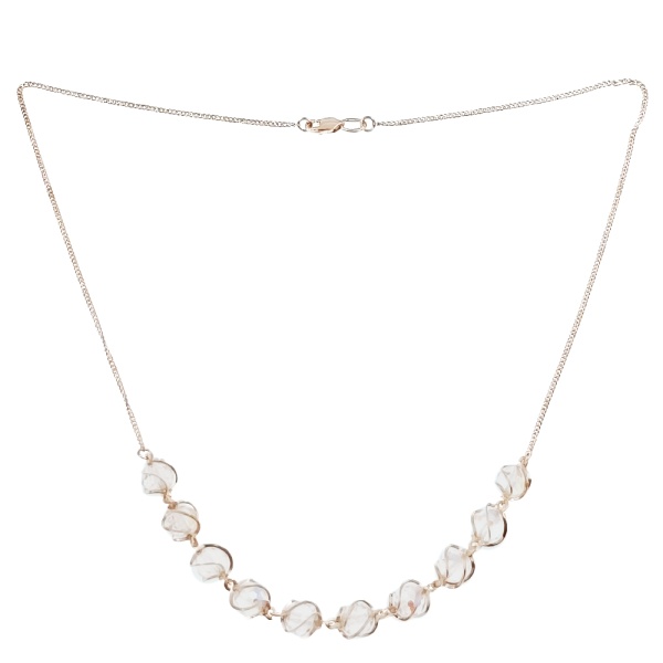 Колье из золота 585 пробы с фианитом