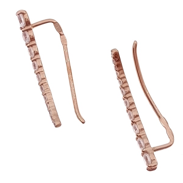 Серьги из золота 585 пробы с фианитом