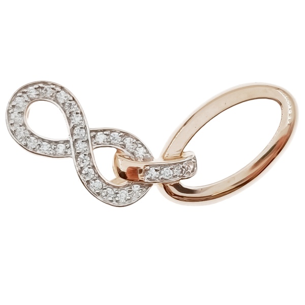 Подвеска из золота 585 пробы с фианитом