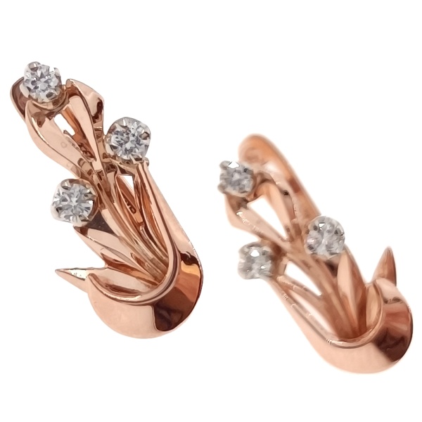 Серьги из золота 585 пробы с бриллиантами