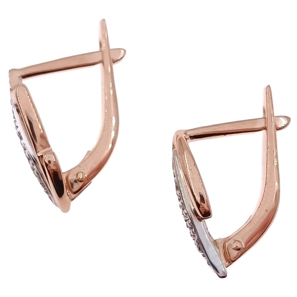 Серьги из золота 585 пробы с бриллиантами