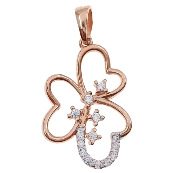 Подвеска из золота 585 пробы с фианитом