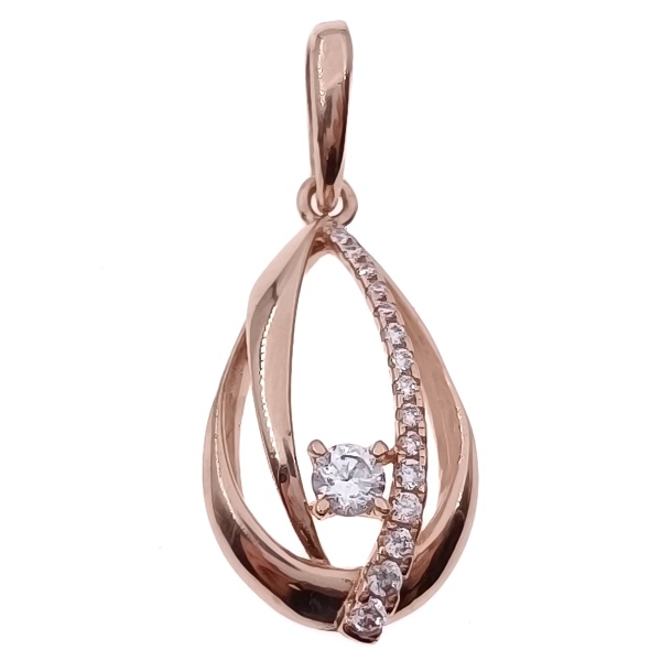 Подвеска из золота 585 пробы с фианитом