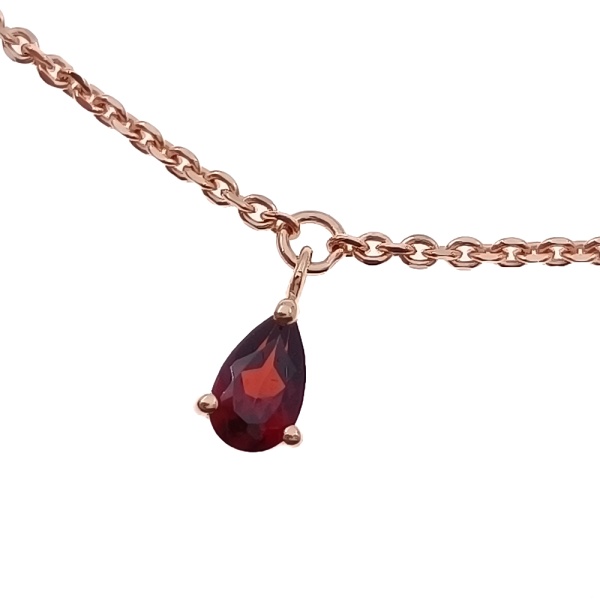 Колье из золота 585 пробы с гранатом