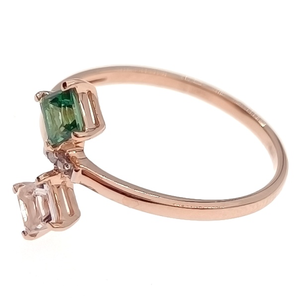 Кольцо из золота 585 пробы с бриллиантами и фианитом