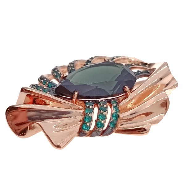 Кулон из золота 585 пробы с фианитом