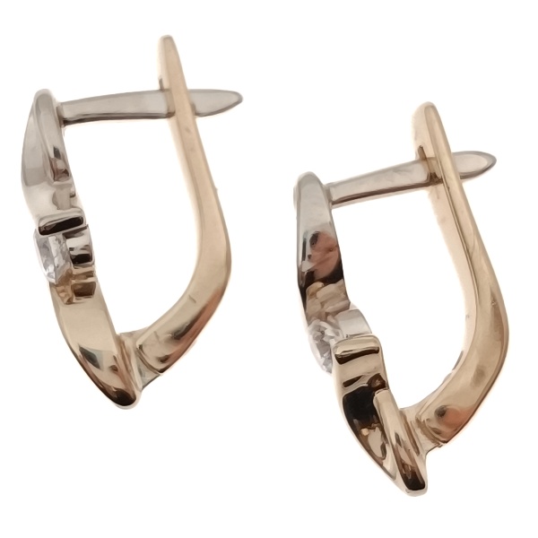 Серьги из золота 585 пробы с бриллиантами