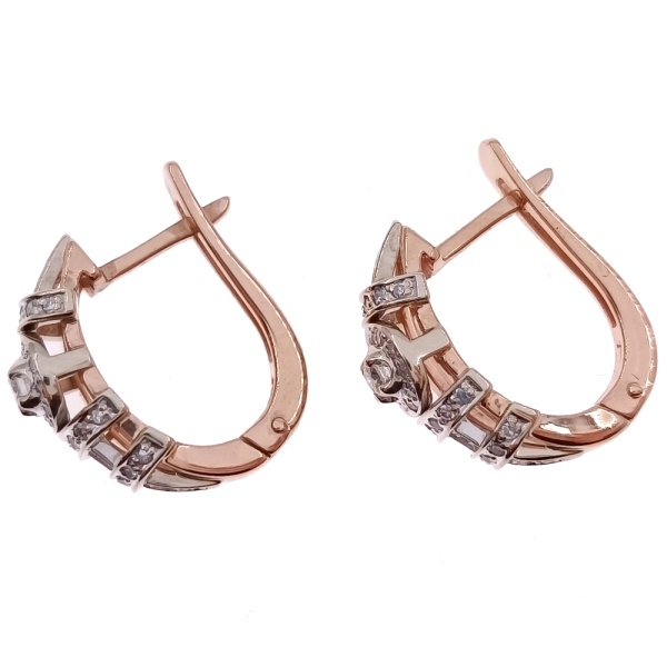 Серьги из золота 585 пробы с бриллиантами