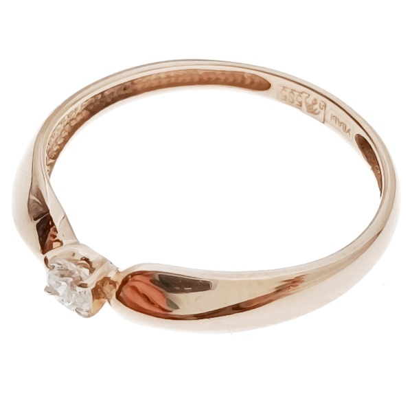 Кольцо из золота 585 пробы с бриллиантом