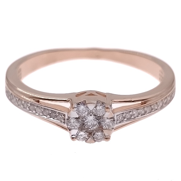 Кольцо из золота 585 пробы с бриллиантами