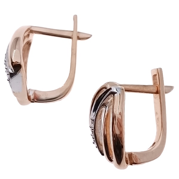 Серьги из золота 585 пробы с бриллиантами