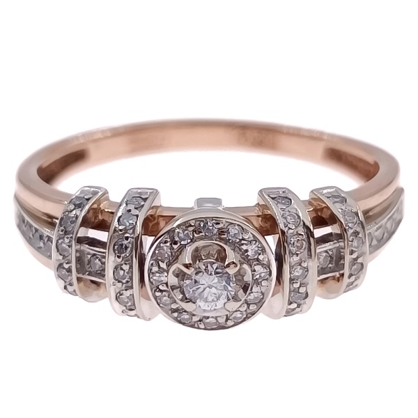 Кольцо из золота 585 пробы с бриллиантами