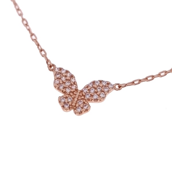 Колье из золота 585 пробы с фианитом