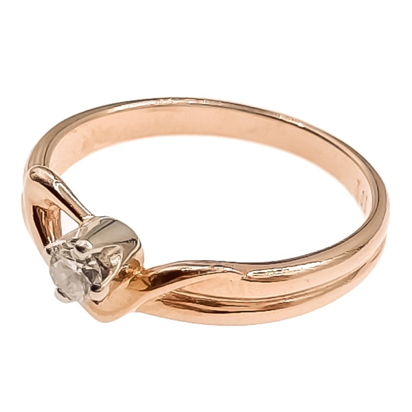 Кольцо из золота 585 пробы с бриллиантом