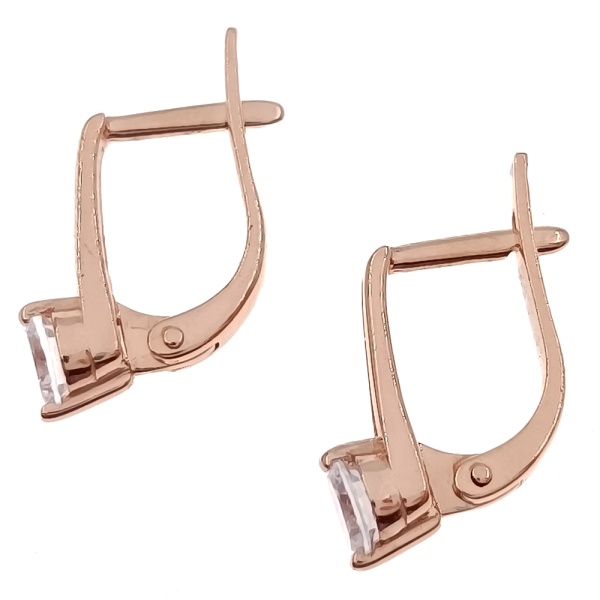 Серьги из золота 585 пробы с фианитом