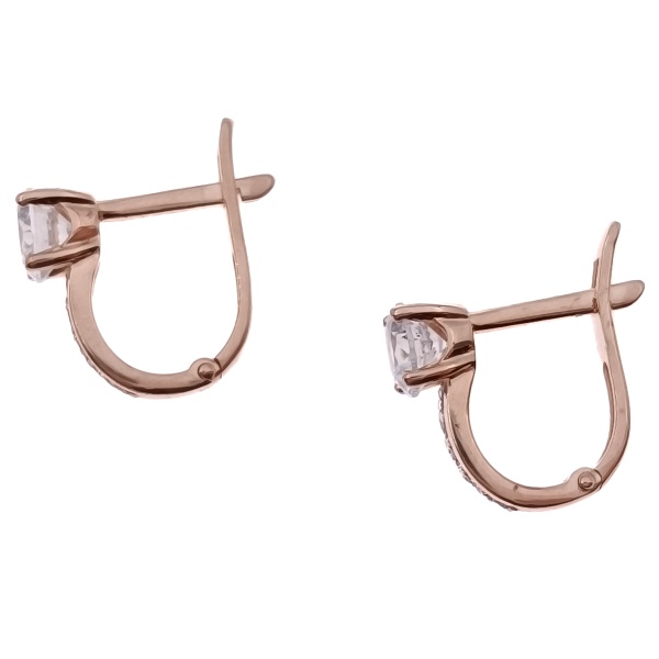 Серьги из золота 585 пробы с фианитом