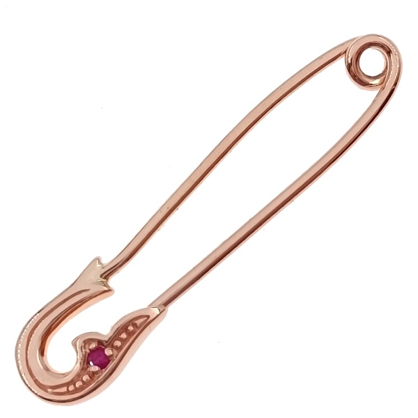 Булавка из золота 585 пробы с корундом с.