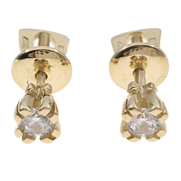 Пусеты из золота 585 пробы с фианитом